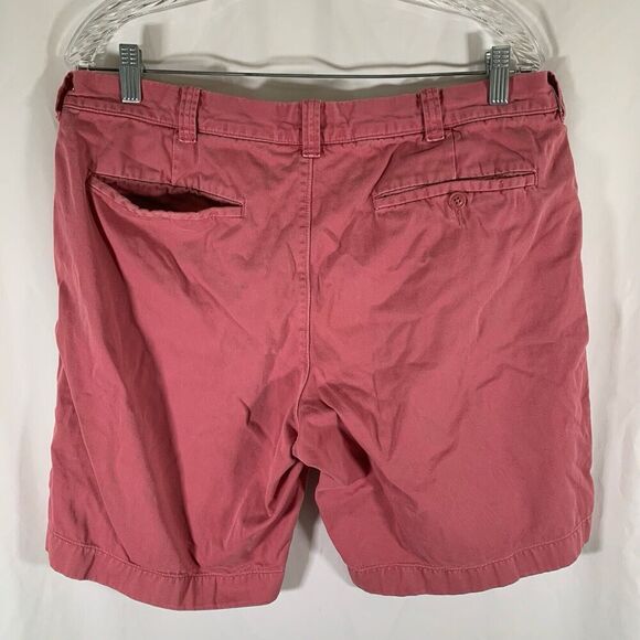 J. Crew Stanton Shorts Men's 34 Solid Red Chino 9" Inseam 100% Cotton - Picture 6 of 7